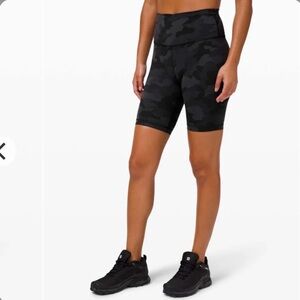 Lululemon Wunder Train High Rise Short 8" Heritage 365 Camo Deep Coal Multi